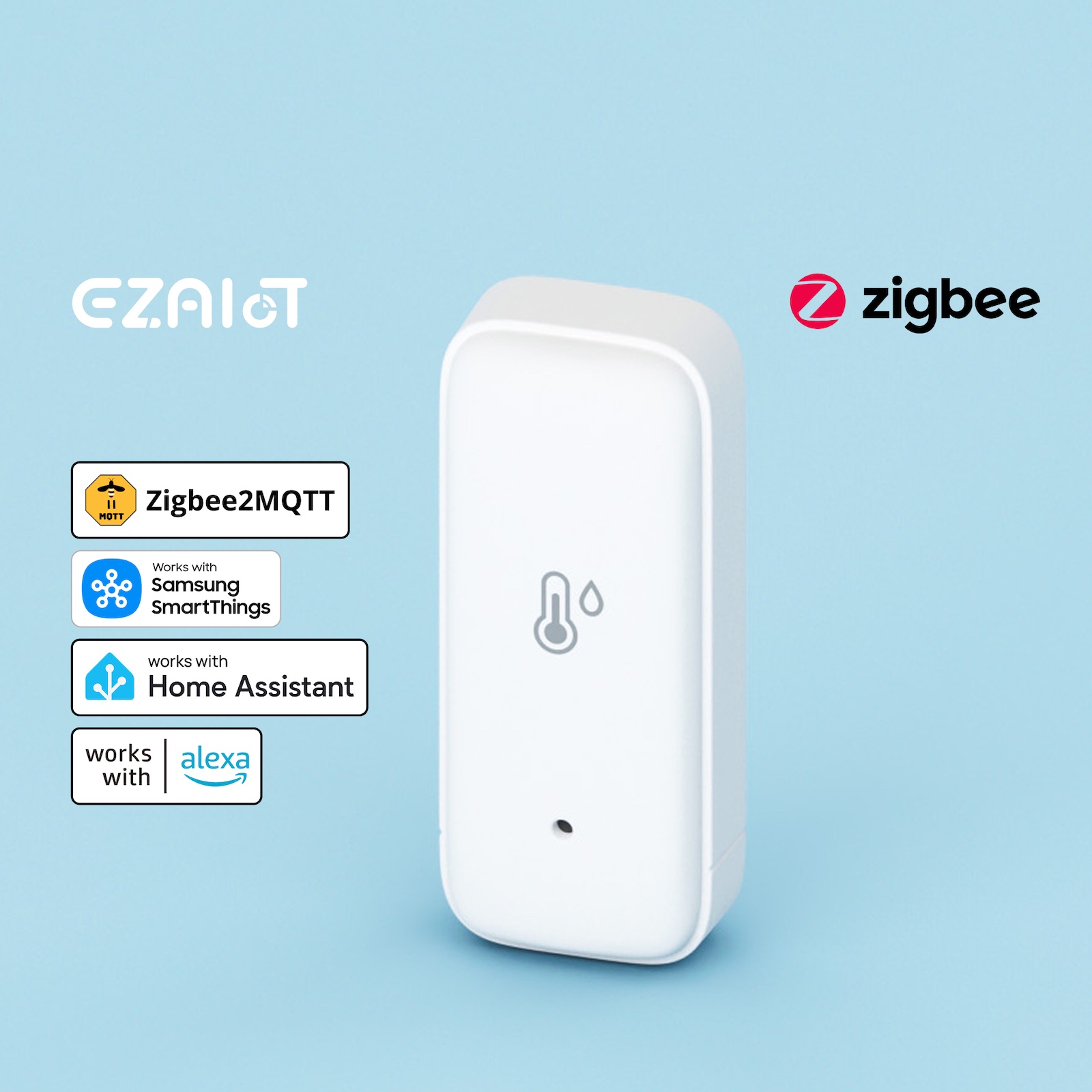Smart Home Zigbee 3.0 - Sensor de Temperatura y Humedad Inteligente