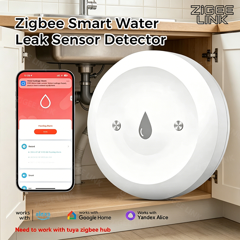 Smart Home Zigbee 3.0 - Sensor Inteligente de Fugas de Agua