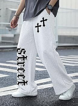 Smart Home Bone - Pantalones de chándal anchos para hombre