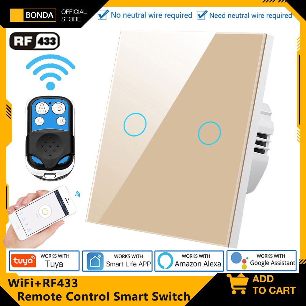Smart Home Sistem - Tuya EU WiFi + RF433 interruptor