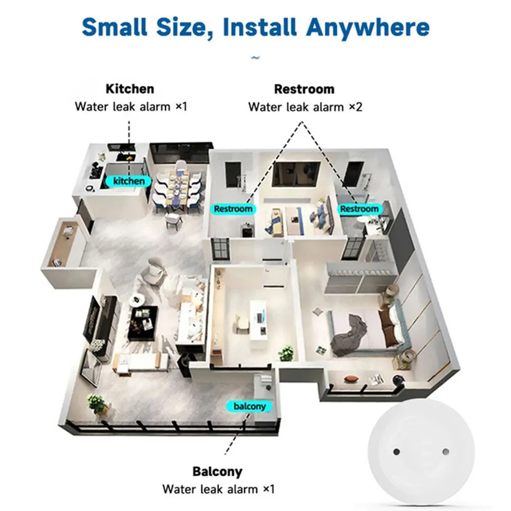 Sensor Inteligente de Fugas de - Smart Home Zigbee 3.0 reseña y precio