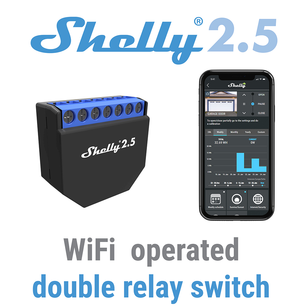 Shelly 2,5 hogar inteligente d - Smart Home Open Source reseña y precio