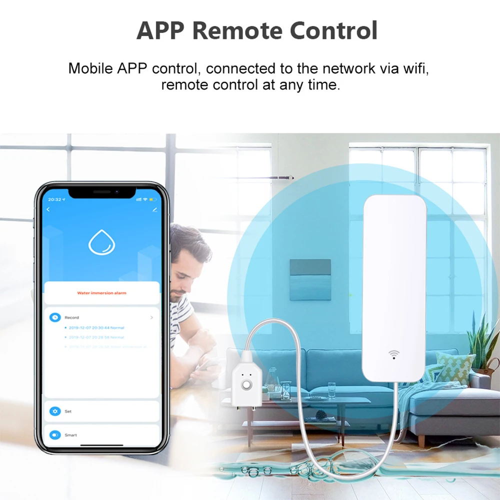 Tuya WiFi Zigbee Sensor de agu - Smart Home Features reseña y precio